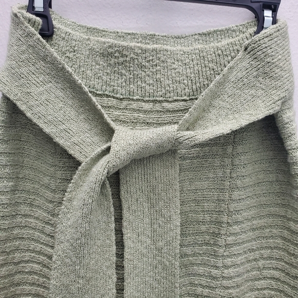 Free People Knit Maxi Skirt "Claudia" Front Slit Mint Green Size S - EUC! - Picture 4 of 12